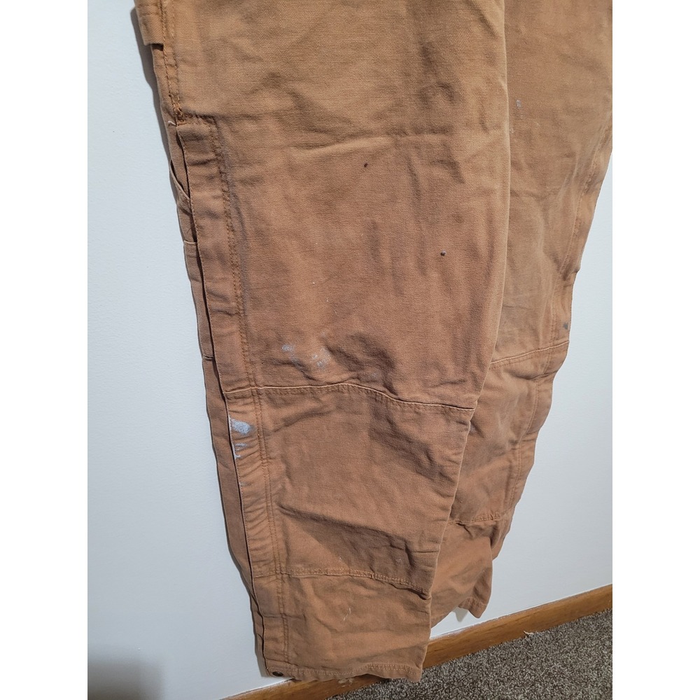 Key Apparel Mens Brown Cotton Duck Bib Overalls Double Knee‎ 40x30 Workwear - Picture 4 of 6